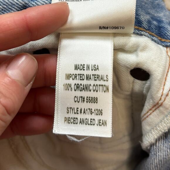 Agolde Pieced Angled High Rise Jeans in Matrix Women's 25 - Picture 12 of 13